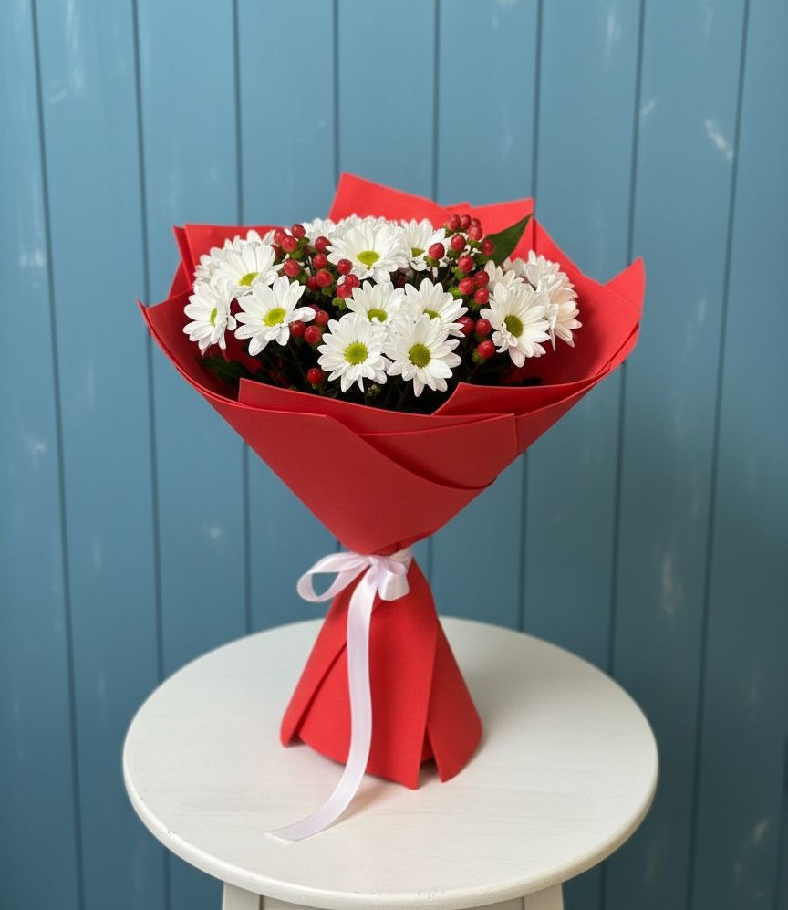 Букет цветов из: Хризантемы в Левошево