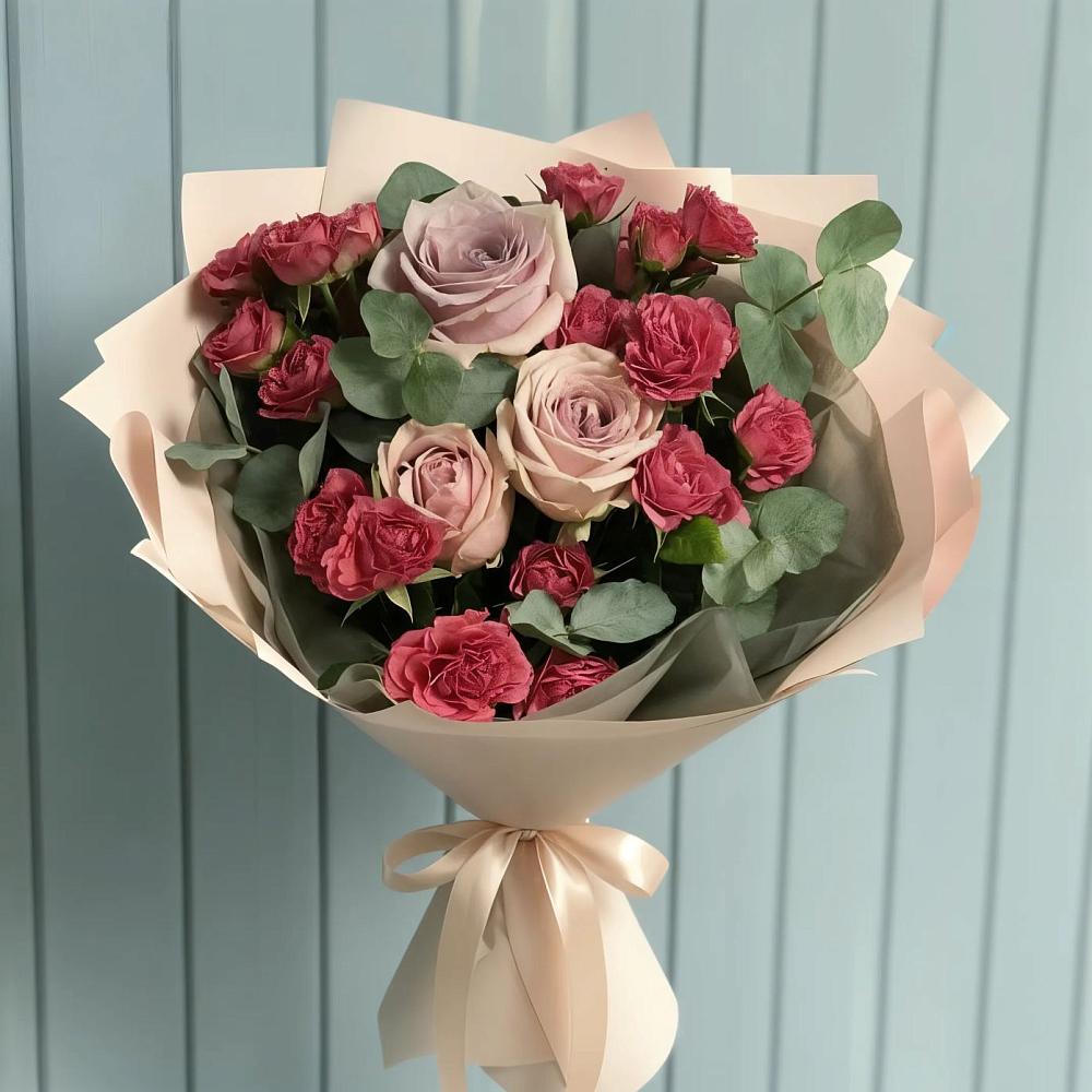 Букет цветов из: Гвоздики и Розы в Левошево