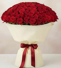 Букет 101 Красная роза Милано в Левошево