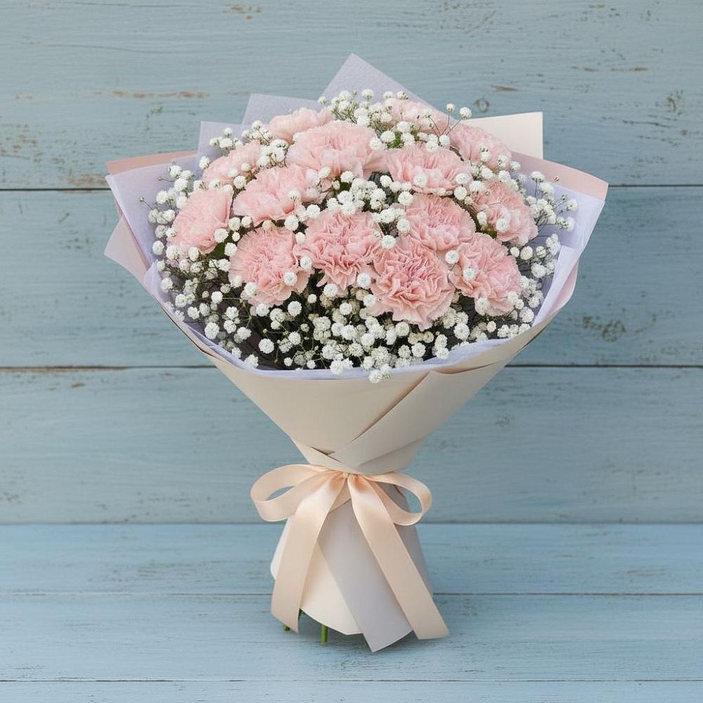 Букет цветов из: Гвоздики в Левошево