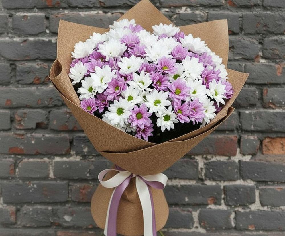 Букет цветов из: Хризантемы в Левошево