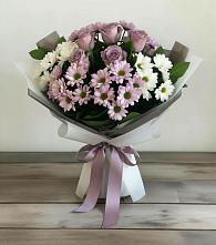 Букет цветов из:  Хризантемы и Розы #REPLACE_PRED# Левошево