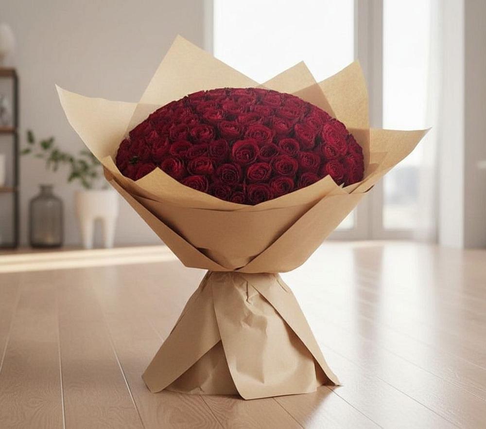 Букет 101 Красная роза в Левошево