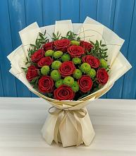 Букет цветов из:  Розы и Хризантемы в Левошево