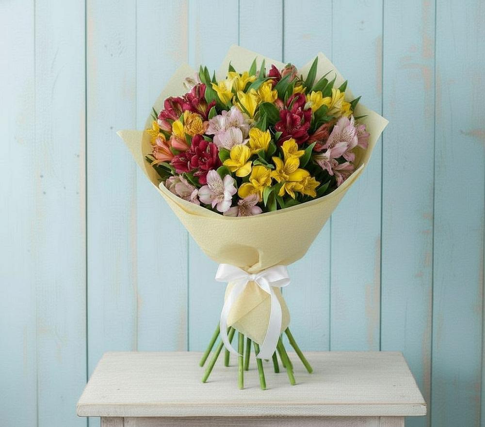 Букет цветов из: Альстромерии в Левошево