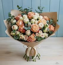Букет цветов из:  Альстромерии и Розы #REPLACE_PRED# Левошево