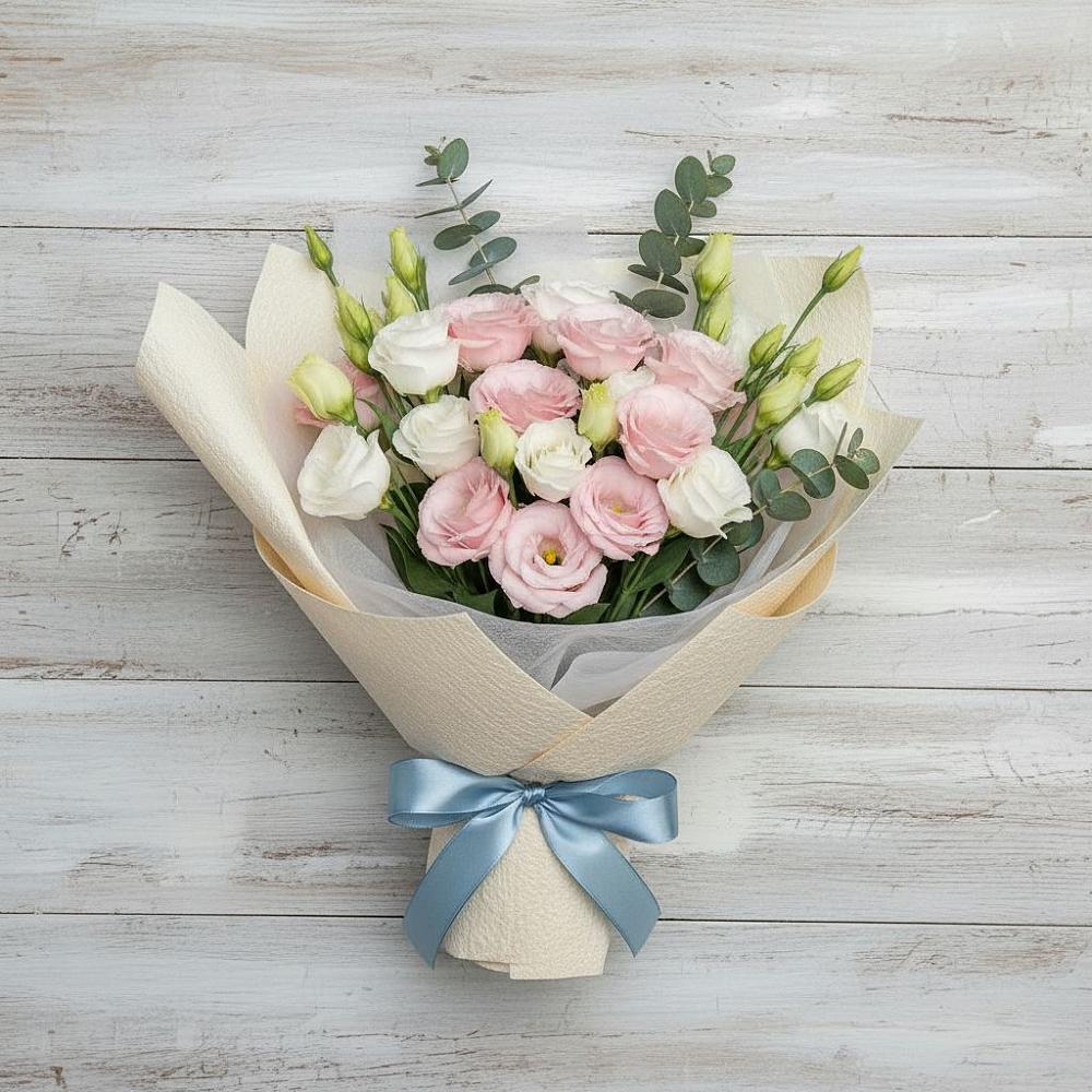 Букет цветов из: Лизиантусы в Левошево